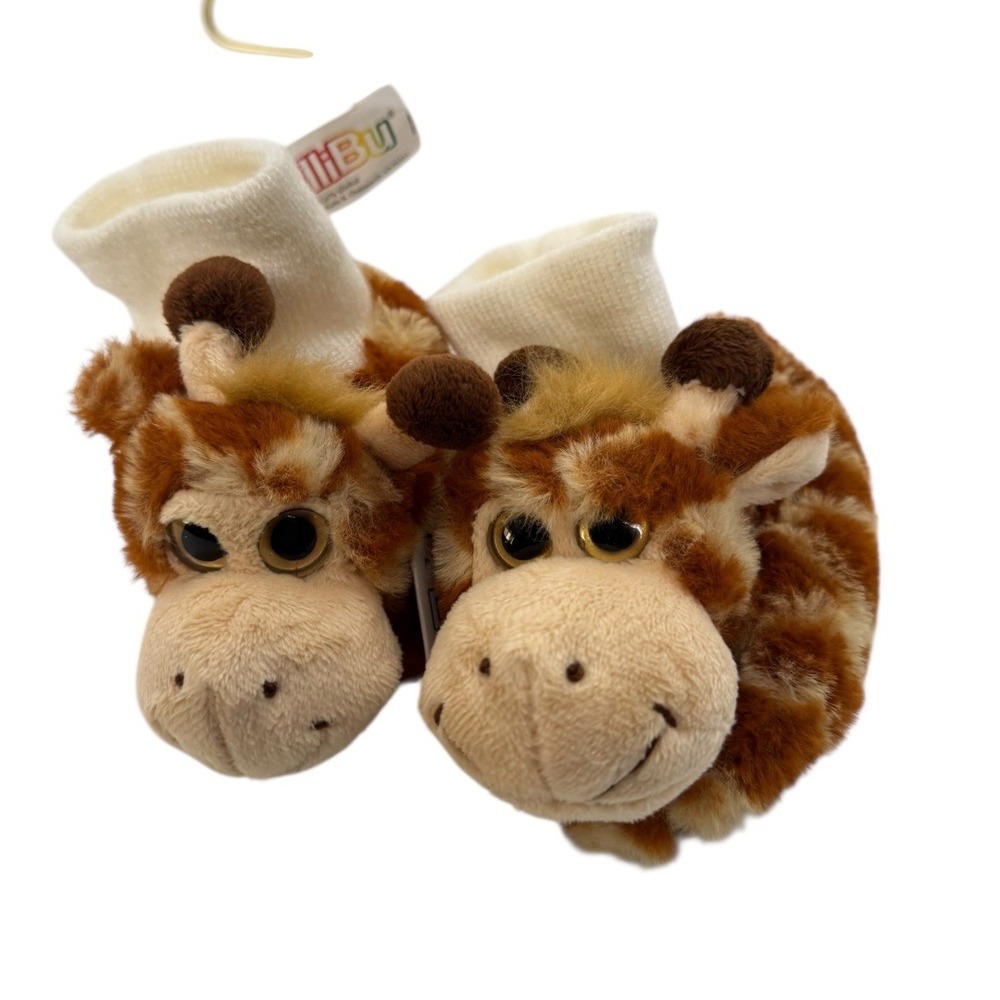 DolliBu Giraffe‎ Plush Slippers Animal Character Cozy Shoes Kids